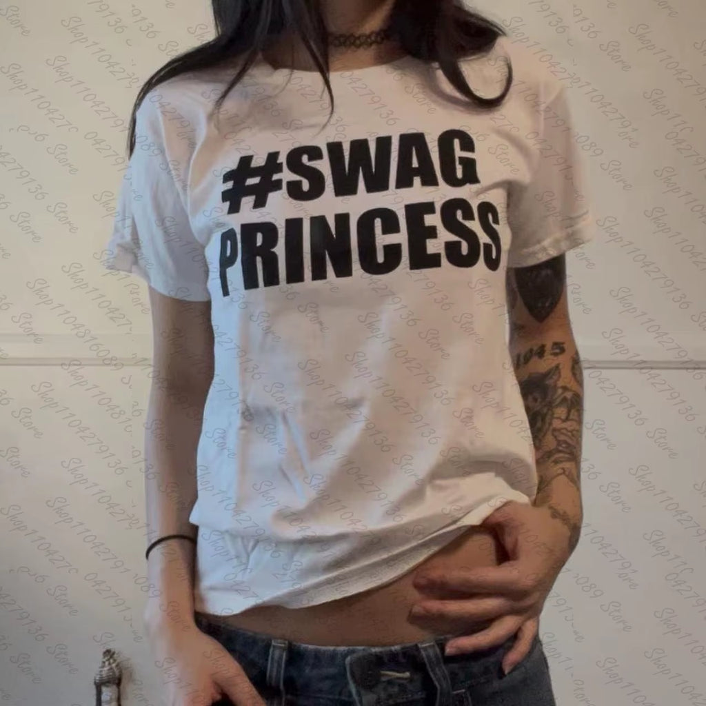 Cute Girls Tees Tops Aesthetic Graphic Tees Tops Y2K Style Women Clothing Streetwear Harajuku Printing Sexy T-Shirts Summer 90S