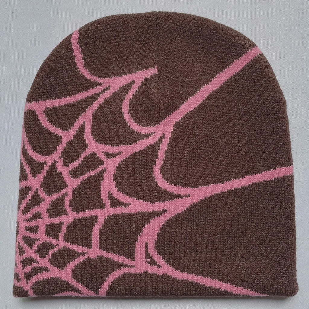 Four Seasons Men'S and Women'S Universal Y2K Knit Hat Spider Web Riding Outdoor Sports Fashion Hat