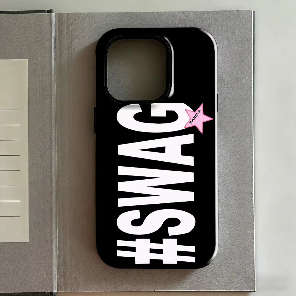 Korean Ins Swag Phone Case for Iphone 17 16E 16 15 14 13 12 11 X XS XR XSMAX 7 8 Air Pro Max plus Luxury Double-Layer Back Cover