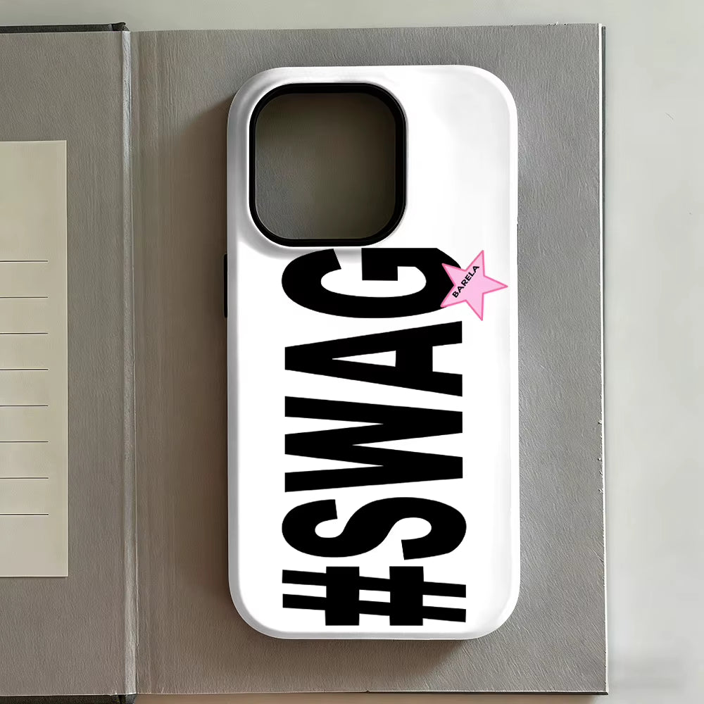 Korean Ins Swag Phone Case for Iphone 17 16E 16 15 14 13 12 11 X XS XR XSMAX 7 8 Air Pro Max plus Luxury Double-Layer Back Cover